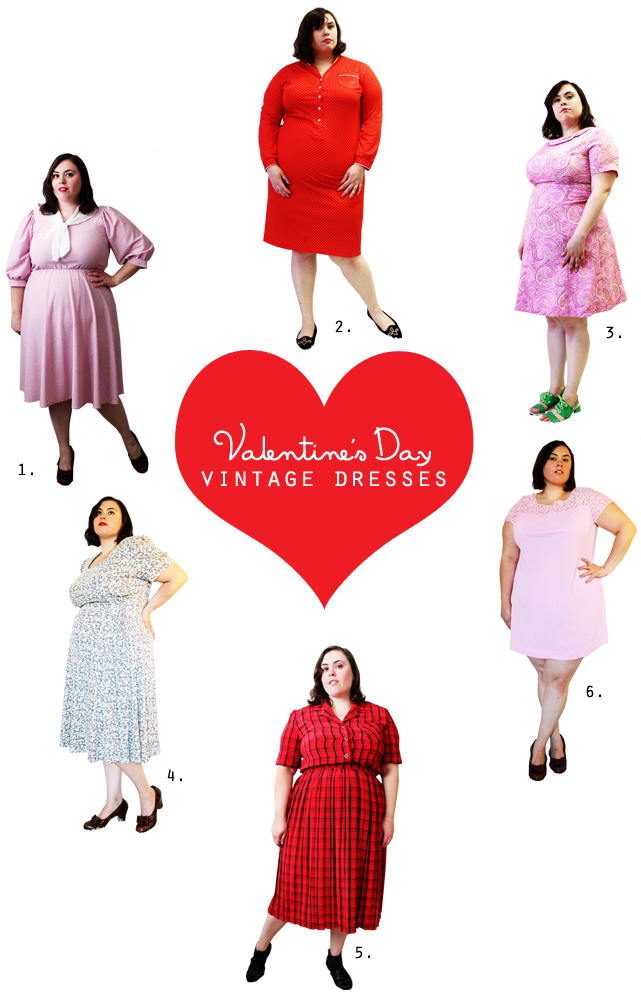 The Curvy Elle: 6 Vintage Valentine’s Day Dresses (Plus Size)